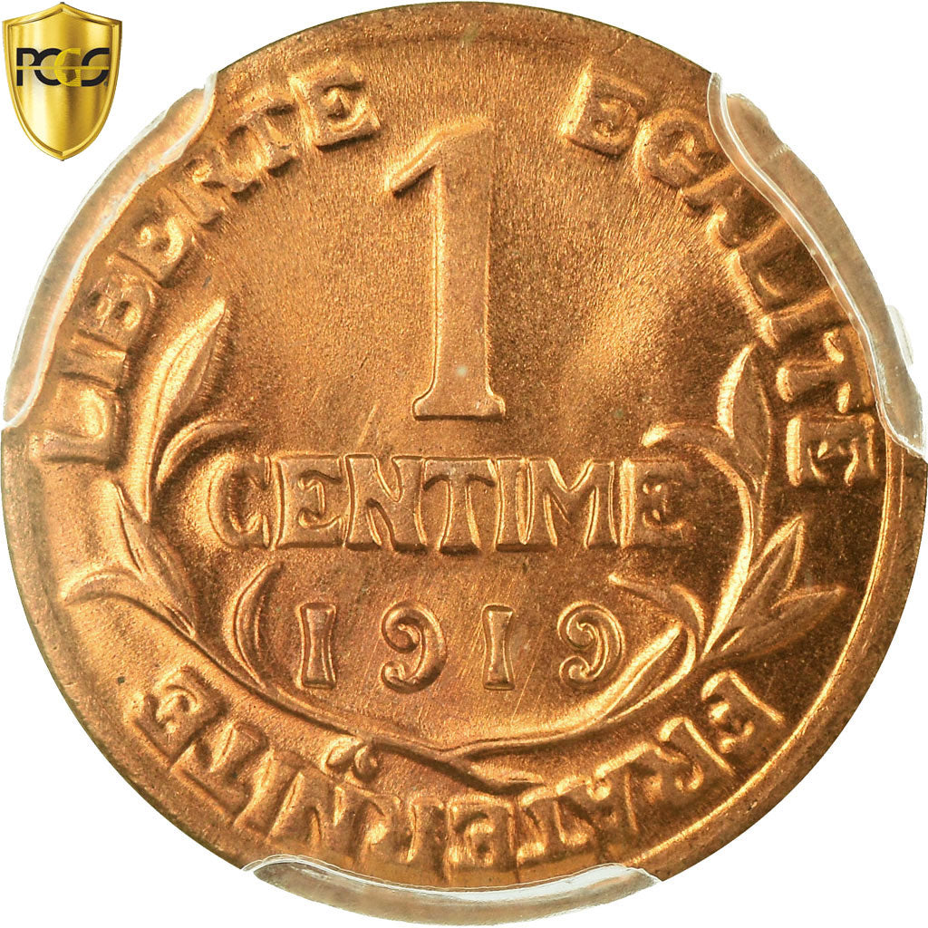 Coin, France, Dupuis, Centime, 1919, Paris, PCGS, MS66RD, Bronze, KM:840