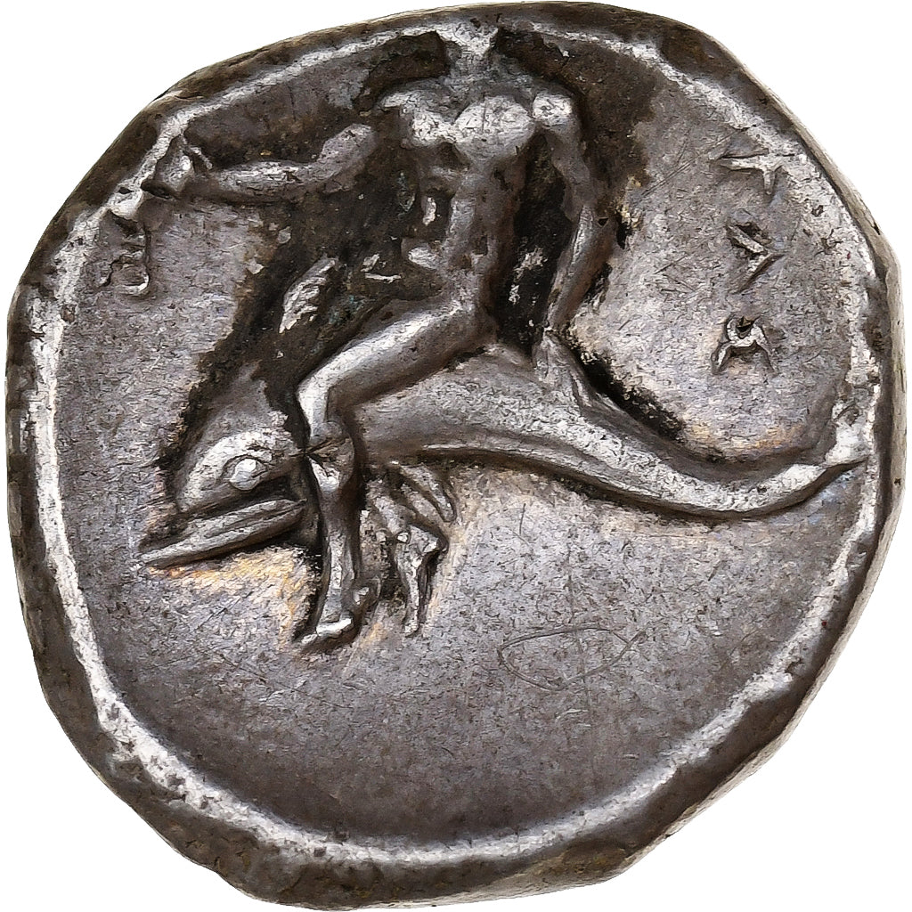 Calabria, Nomos, ca. 281-240 BC, Tarentum, Silver, EF(40-45), SNG-ANS:1191, HN