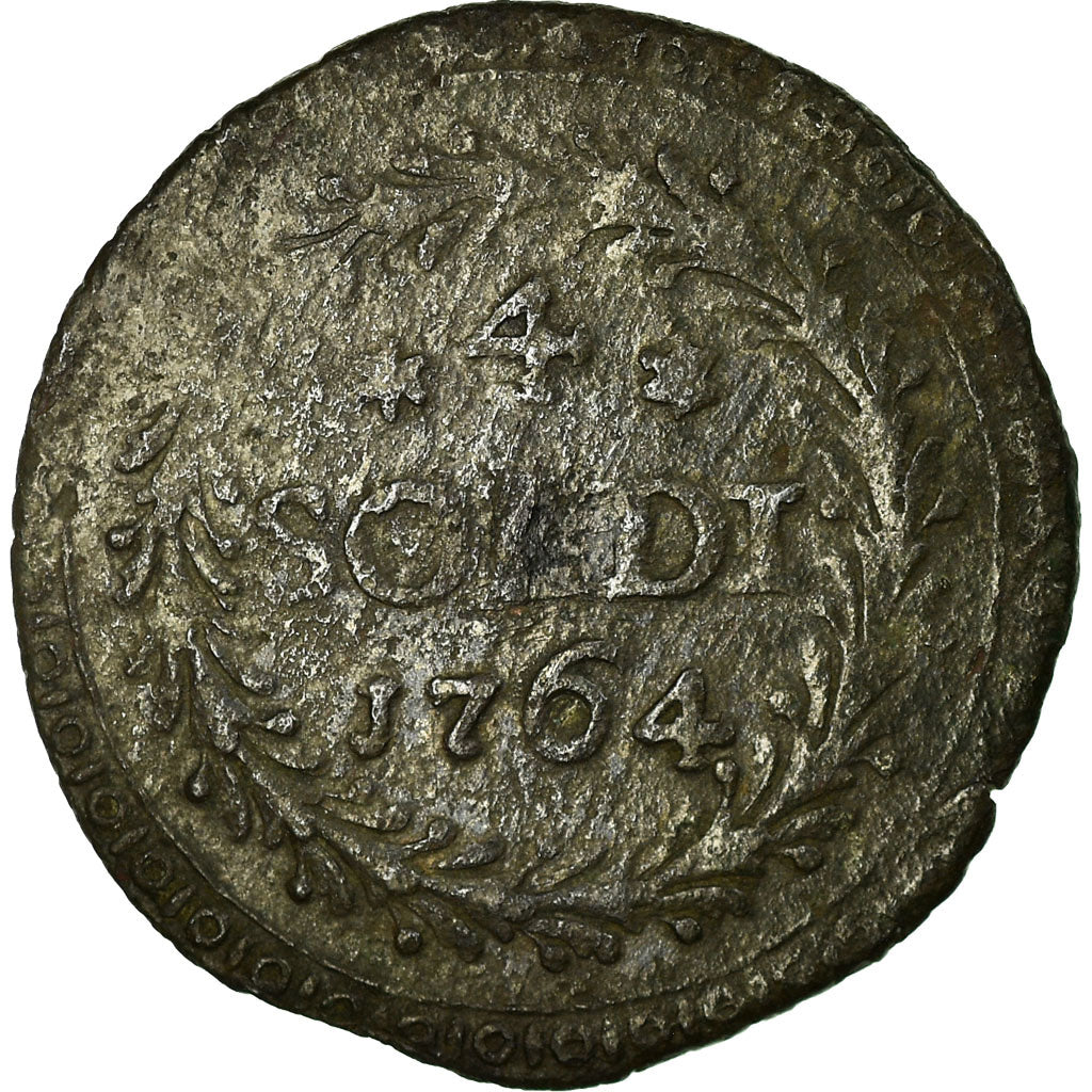 Moneda, Estados italianos, CORSICA, General Pasquale Paoli, 4 Soldi, 1764