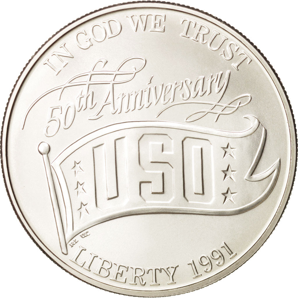 Coin, United States, Dollar, 1991, U.S. Mint, Denver, MS(63), Silver, KM:232