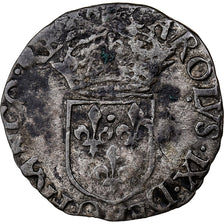 Frankrijk, Charles IX, Sol Parisis, 1565-1570, Bordeaux, Very rare, Zilver, FR