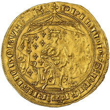 França, Philippe VI, Pavillon d'or, 1339-1350, Dourado, EF(40-45), Duplessy:251