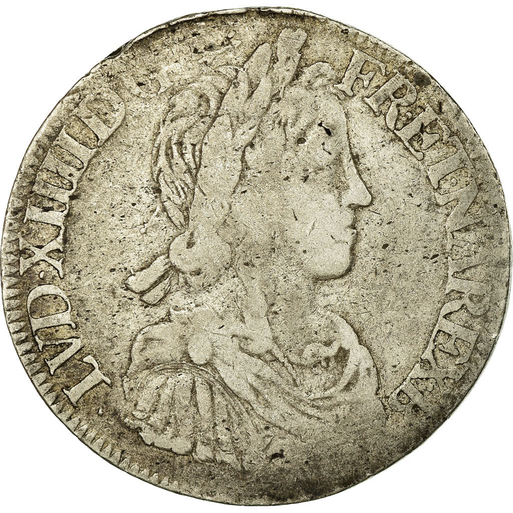 Münze, Frankreich, Louis XIV, Écu de Béarn à la mèche longue, Ecu, 1662