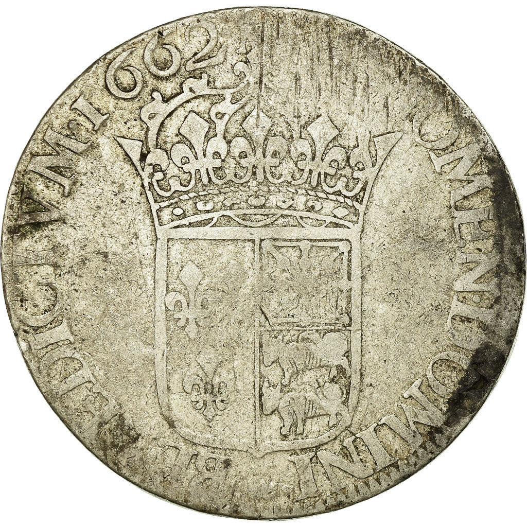 Münze, Frankreich, Louis XIV, Écu de Béarn à la mèche longue, Ecu, 1662