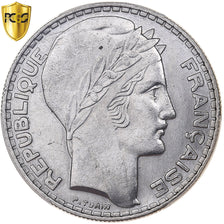 Francia, 20 Francs, Turin, 1933, Paris, Rameaux longs, Argento, PCGS, MS62