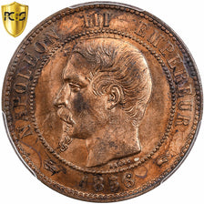France, Napoléon III, 10 Centimes, 1856, Paris, Bronze, PCGS, MS63RB