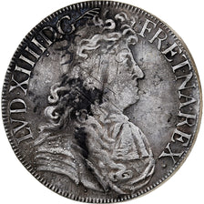 Francia, Louis XIV, Écu à la cravate, 1683, Bayonne, Plata, BC+, Gadoury:210