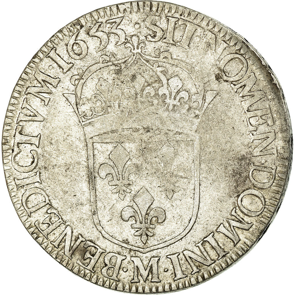 Munten, Frankrijk, Louis XIV, Écu à la mèche longue, Ecu, 1653, Toulouse, FR