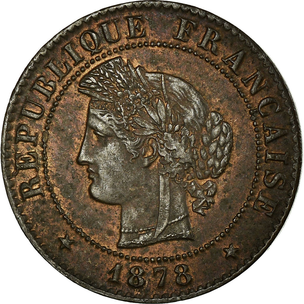 Coin, France, Cérès, Centime, 1878, Bordeaux, AU(50-53), Bronze, KM:826.2
