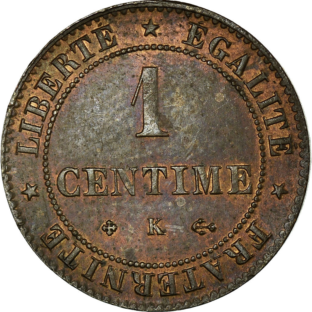 Coin, France, Cérès, Centime, 1878, Bordeaux, AU(50-53), Bronze, KM:826.2