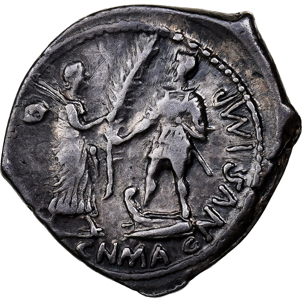 Pompeia, Denarius, 46-45 BC, Military mint in Spain, Silver, AU(50-53)