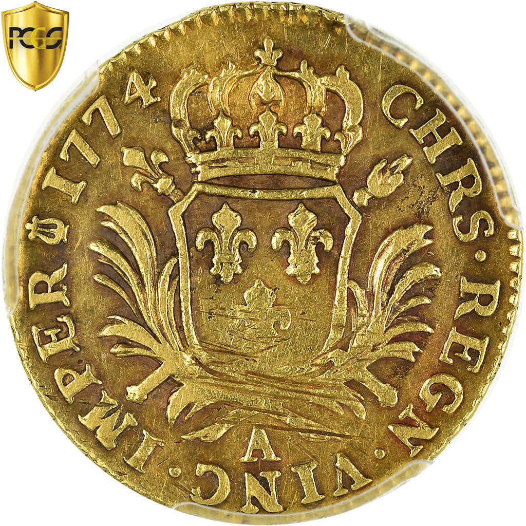 Frankreich, Louis XVI, Louis d'or aux palmes, 1774, Paris, Gold, PCGS, VF30