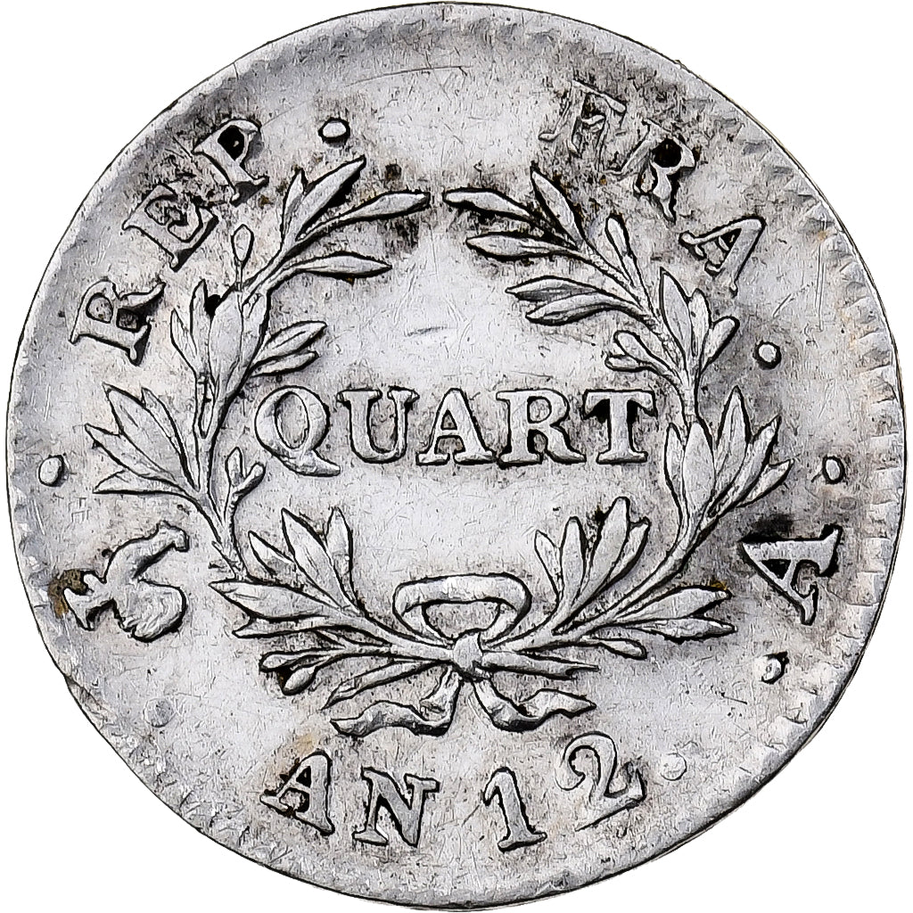 Francia, Napoleon I, Quart, An 12, Paris, Plata, MBC, Gadoury:346, KM:654.1