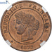 Münze, Frankreich, Cérès, 5 Centimes, 1872, Bordeaux, GENI, MS64RB, Bronze