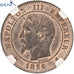 Coin, France, Napoléon III, 2 Centimes, 1856, Bordeaux, GENI, MS64RB, Bronze