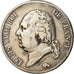 Coin, France, Louis XVIII, 5 Francs, 1824, Rouen, VF(30-35)