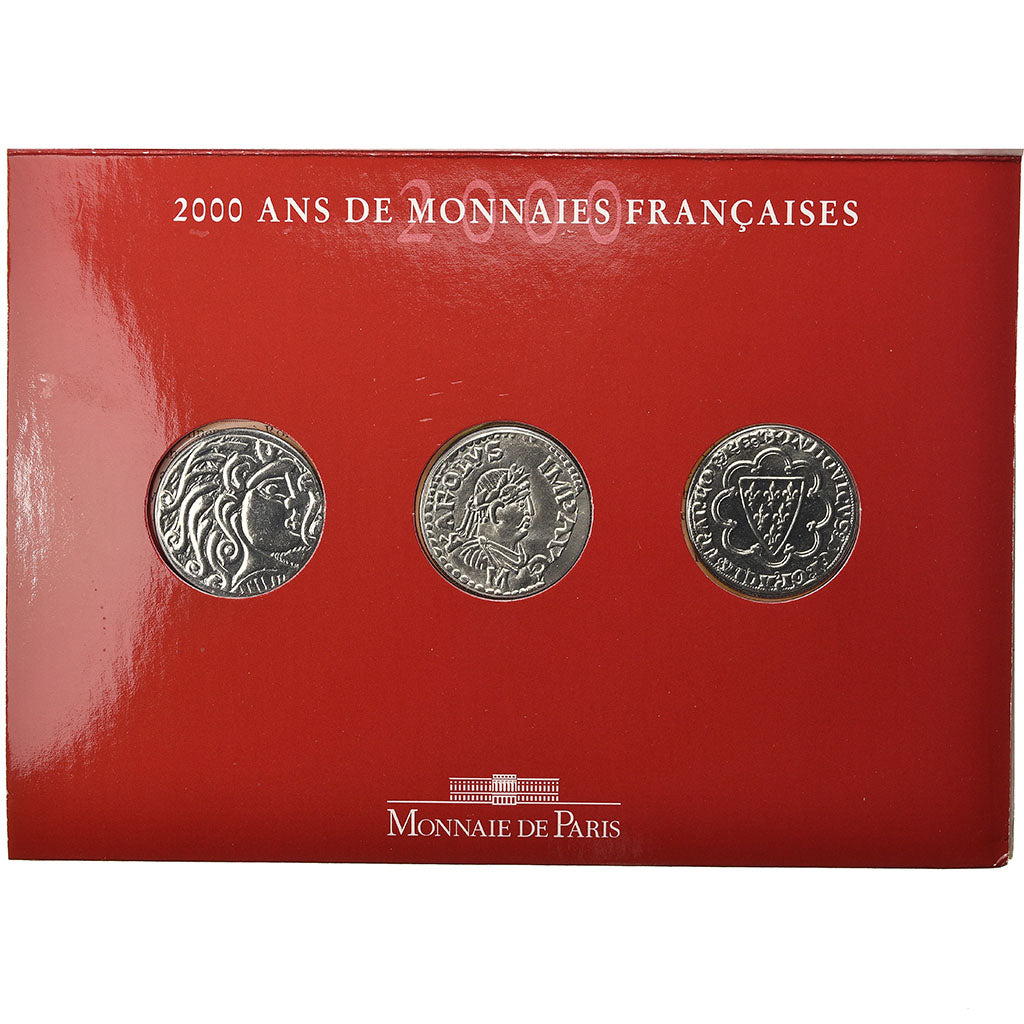 France, Coffret 3x 5 Francs, 2000 Ans de Monnaies Françaises (1/3), 2000