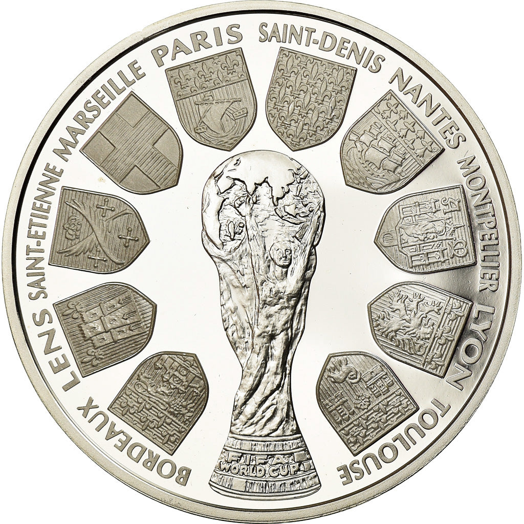 Coin, France, Coupe du Monde, 10 Francs, 1998, MS(65-70), Silver