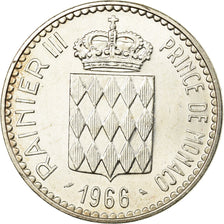 Moneta, Monaco, Rainier III, Charles III, 10 Francs, 1966, SPL-, Argento