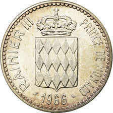 Coin, Monaco, Rainier III, Charles III, 10 Francs, 1966, AU(55-58), Silver