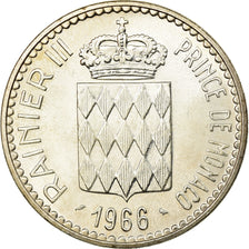 Moneta, Monaco, Rainier III, Charles III, 10 Francs, 1966, SPL-, Argento