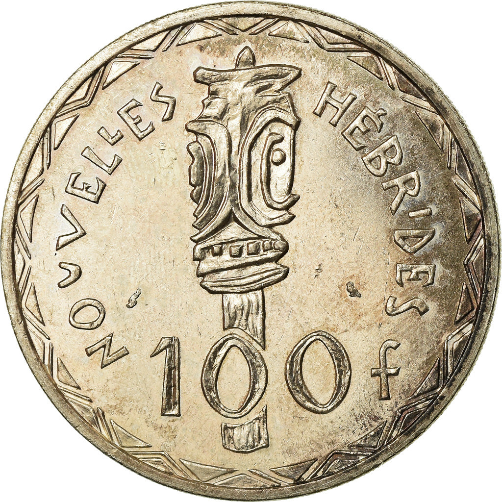 Coin, New Hebrides, 100 Francs, 1966, Paris, AU(55-58), Silver, KM:1