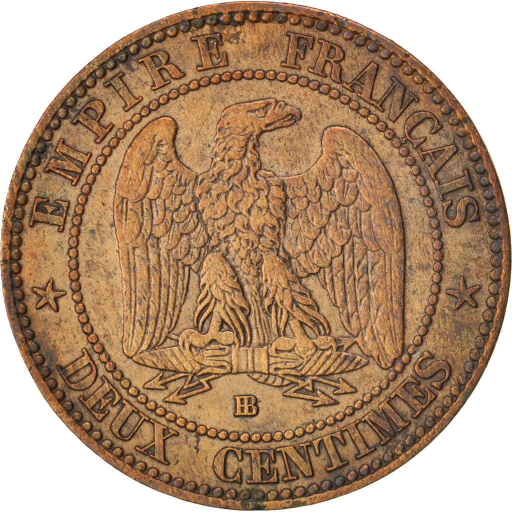 Monnaie, France, Napoleon III, Napoléon III, 2 Centimes, 1856, Strasbourg, TTB