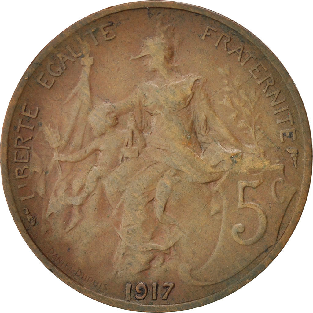 Coin, France, Dupuis, 5 Centimes, 1917, Paris, VF(30-35), Bronze, KM:842