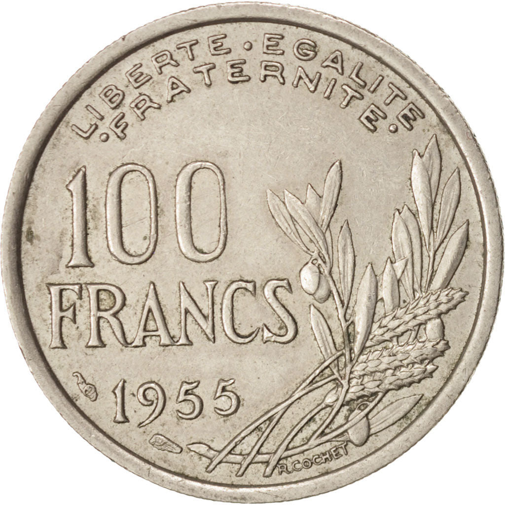 Monnaie, France, Cochet, 100 Francs, 1955, Paris, TTB, Copper-nickel, KM:919.1