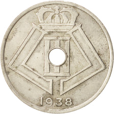 Coin, Belgium, 25 Centimes, 1938, AU(55-58), Nickel-brass, KM:115.1