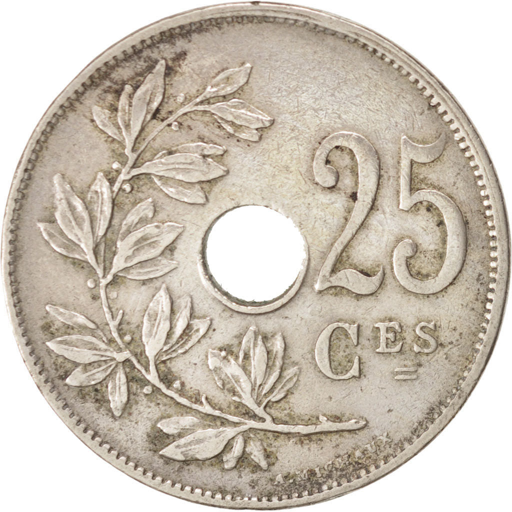 Monnaie, Belgique, 25 Centimes, 1922, TB+, Copper-nickel, KM:68.1