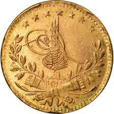Coin, Turkey, Muhammad VI, 25 Kurush, 1917, Qustantiniyah, EF(40-45), Gold