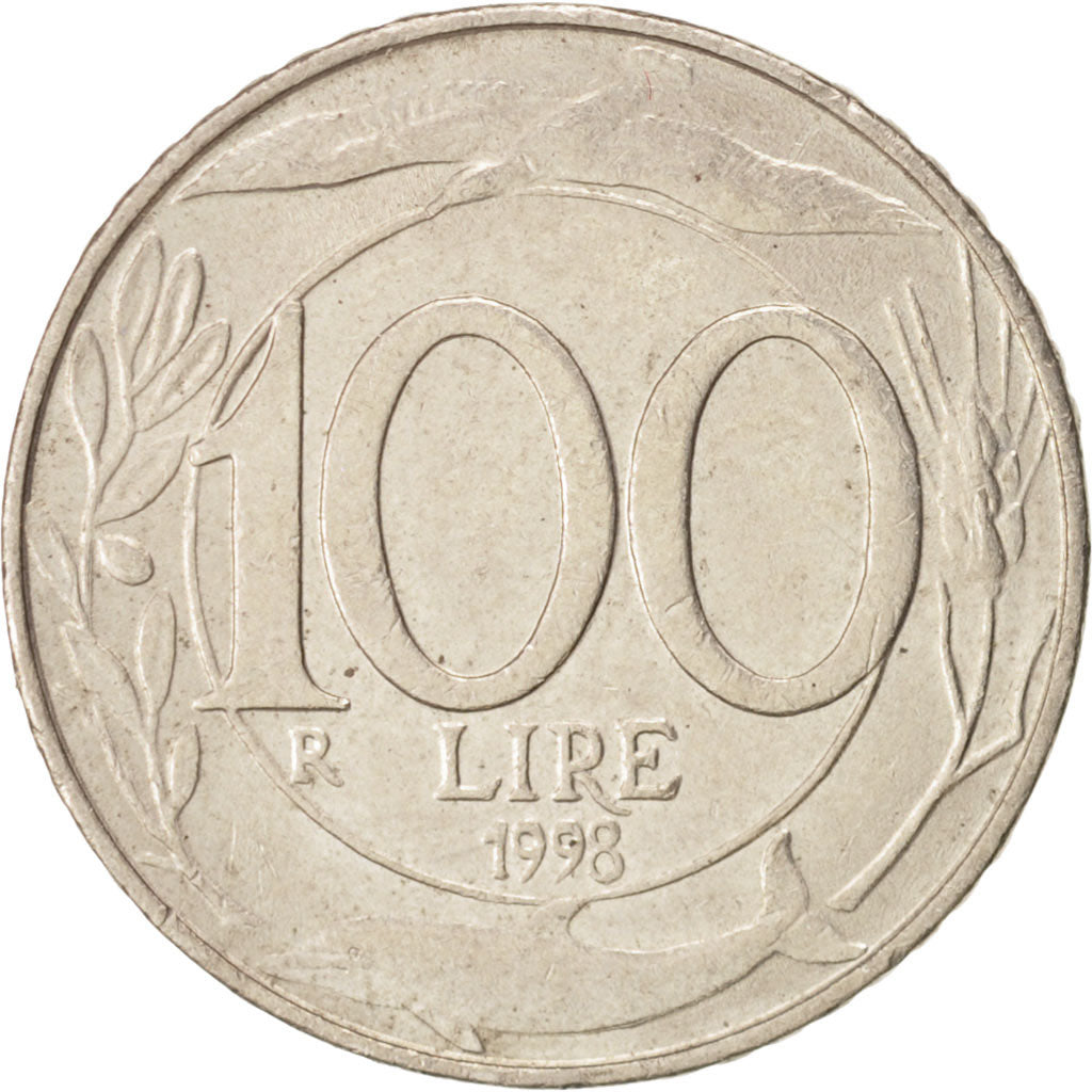 Coin, Italy, 100 Lire, 1998, Rome, AU(55-58), Copper-nickel, KM:159