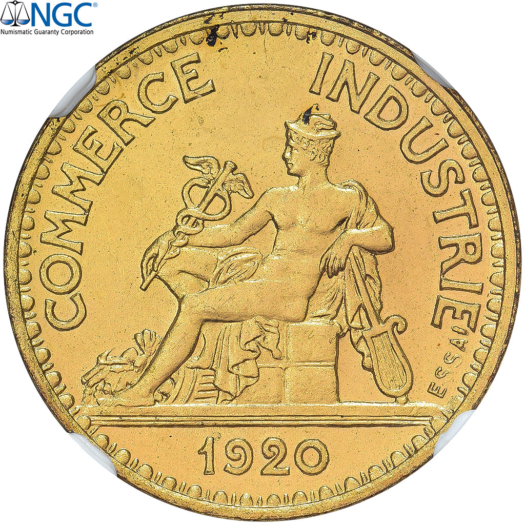 France, 50 Centimes, Chambre de commerce, 1920, Paris, Essai-Piéfort