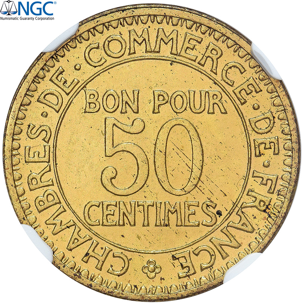 France, 50 Centimes, Chambre de commerce, 1920, Paris, Essai-Piéfort