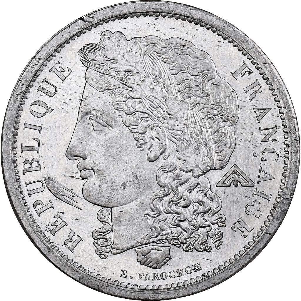 France, 5 Francs, Concours de Farochon, 1848, Paris, Essai, Etain, NGC, MS65