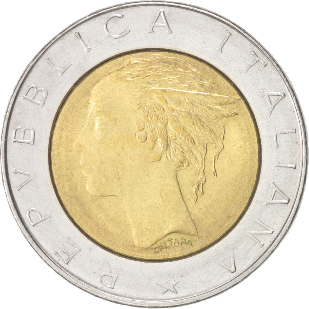 Coin, Italy, 500 Lire, 1982, Rome, MS(63), Bi-Metallic, KM:111
