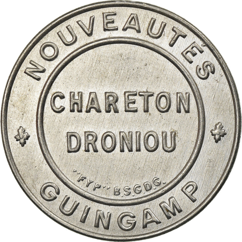 Francia, Chareton Droniou, Guingamp, 25 Centimes, Timbre-Monnaie, EBC, Aluminio