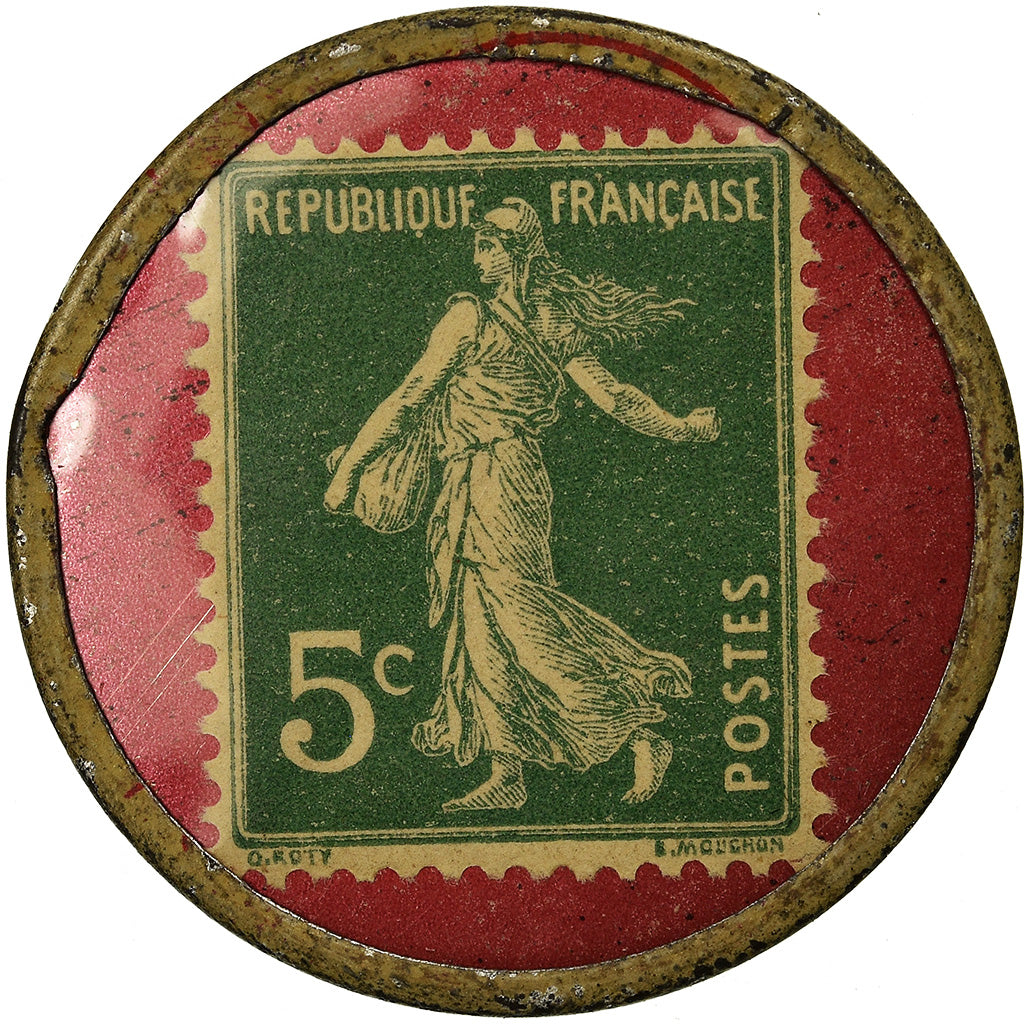 Coin, France, Cassoret Frères, Arras, 5 Centimes, Timbre-Monnaie, AU(55-58)
