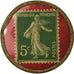 Coin, France, Cassoret Frères, Arras, 5 Centimes, Timbre-Monnaie, AU(55-58)
