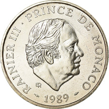 Coin, Monaco, Rainier III, 100 Francs, 1989, AU(55-58), Silver, KM:164