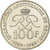 Moneda, Mónaco, Rainier III, 100 Francs, 1989, EBC, Plata, KM:164
