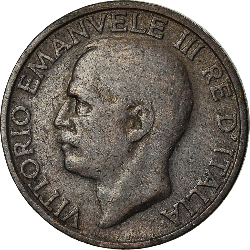 Moneta, Italia, Vittorio Emanuele III, 10 Centesimi, 1928, Rome, BB, Bronzo