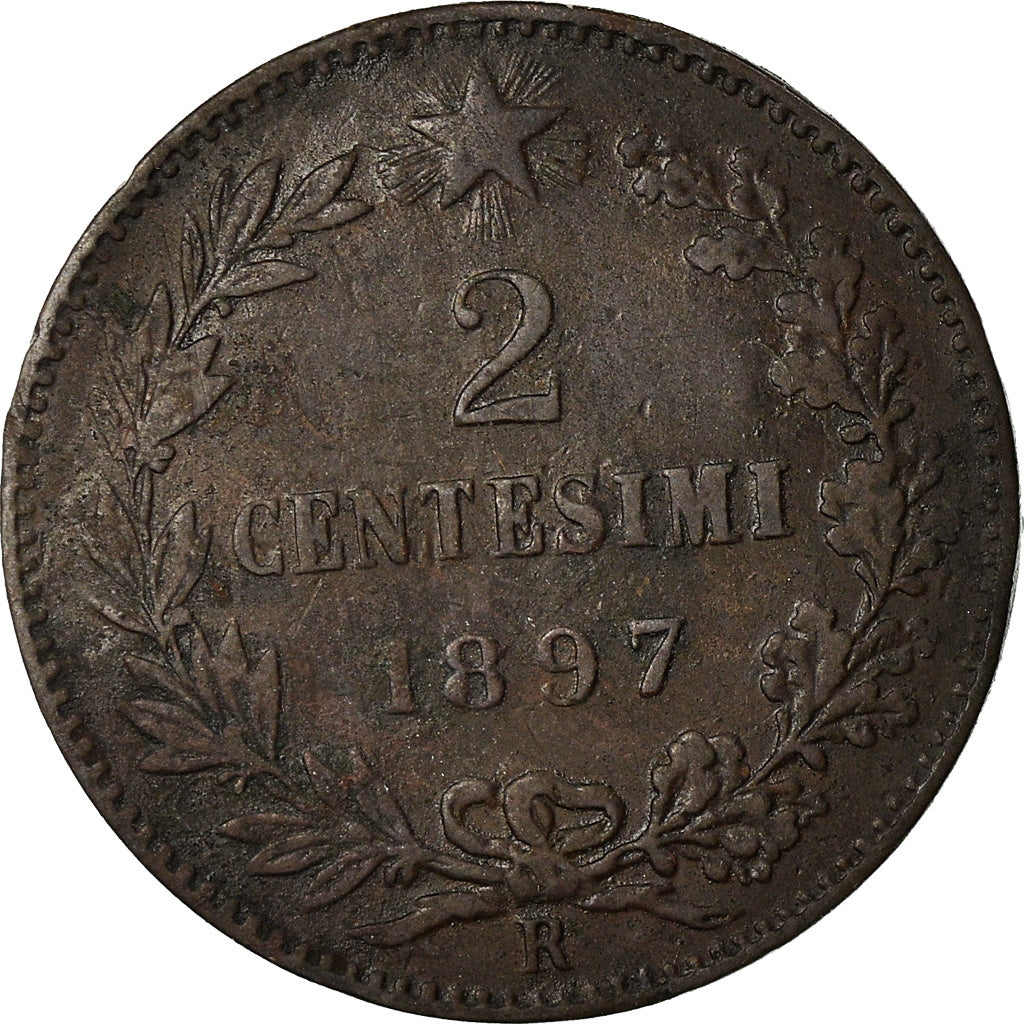 Coin, Italy, Umberto I, 2 Centesimi, 1897, Rome, VF(30-35), Copper, KM:30