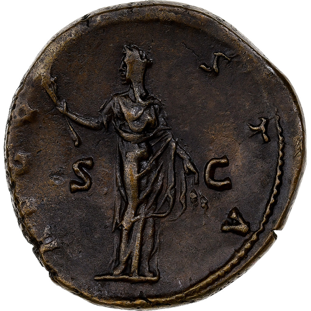 Diva Faustina I, Dupondius, 141, Rome, Bronze, AU(50-53), RIC:1172