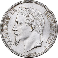 Frankreich, Napoleon III, 5 Francs, 1863, Paris, Silber, UNZ+, Gadoury:739