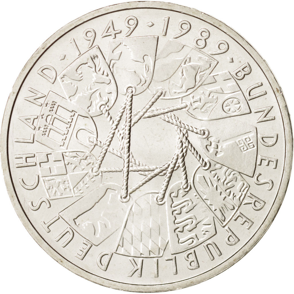 Münze, Bundesrepublik Deutschland, 10 Mark, 1989, Karlsruhe, Germany, STGL