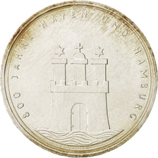 Coin, GERMANY - FEDERAL REPUBLIC, 10 Mark, 1989, Hamburg, Germany, MS(63)