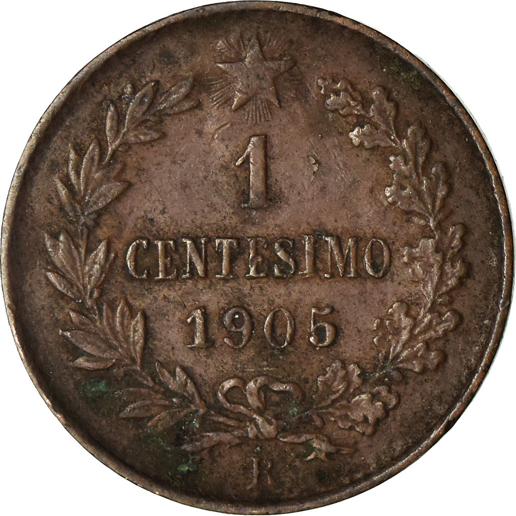 Coin, Italy, Vittorio Emanuele III, Centesimo, 1905, Rome, EF(40-45), Bronze