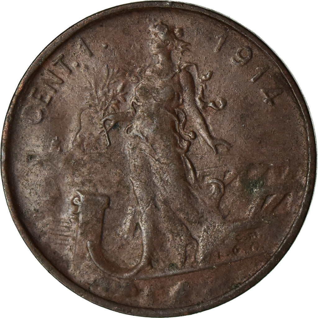 Monnaie, Italie, Vittorio Emanuele III, Centesimo, 1914, Rome, TTB, Bronze